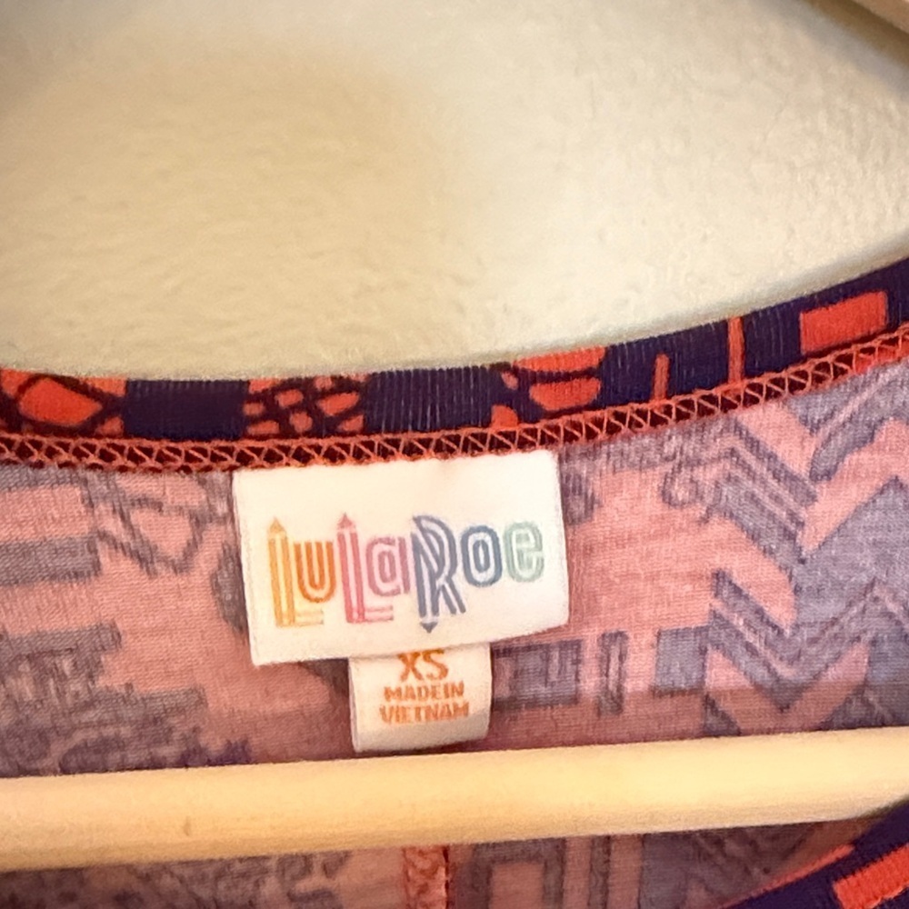 LuLaRoe Tribal Print Short Sleeve Dress Size XS - Picture 2 of 7